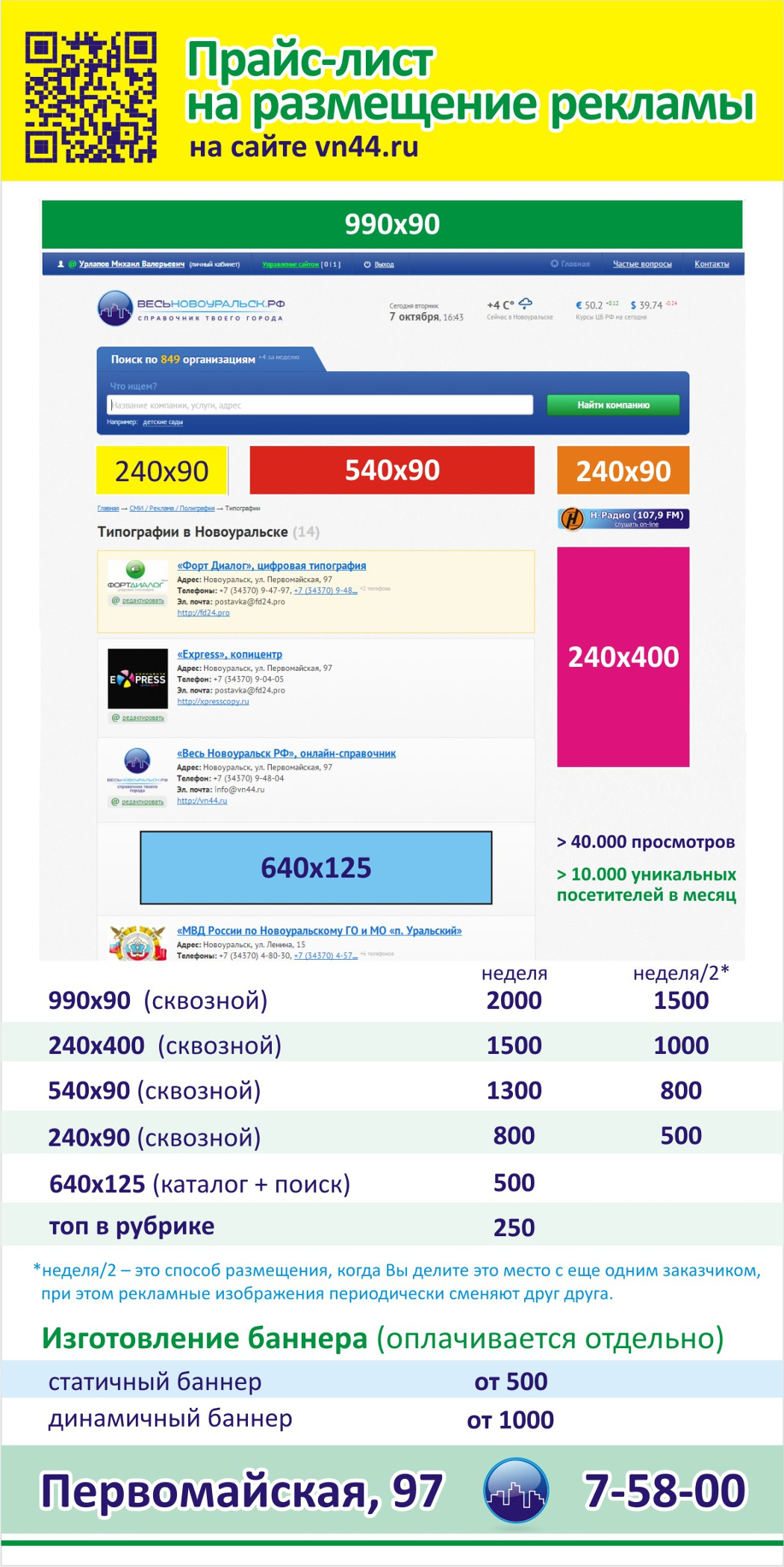 Размещение рекламы на сайте справочника — Весь Новоуральск — справочник  предприятий и организаций города Новоуральска: телефоны, адреса, карта  онлайн
